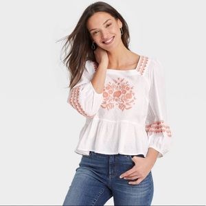 Floral Peasant Blouse. Brand new with tags!